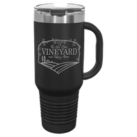 40 oz. Engraved Travel Cup with Handle and Straw