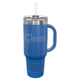 40 oz. Engraved Travel Cup with Handle and Straw