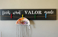 36” Look What I Made - Kids Artwork Display Personalized Art Board - Stained Solid Wood with Permanent Vinyl Letters - Customized
