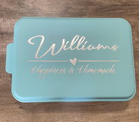Personalized 9x13 Baking Dish - Cake Pan - Casserole Dish - Aluminum Baking Dish with Personalized Lid - multiple colors available