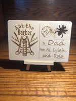 Personalized Engraved Wood Postcard- Father’s Day Gift