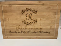 Personalized Engraved Bamboo Wood Cutting Board