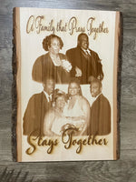 Custom Laser Engraved Wood Photograph-Wedding-Love