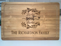 Personalized Engraved Bamboo Wood Cutting Board