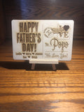 Personalized Engraved Wood Postcard- Father’s Day Gift