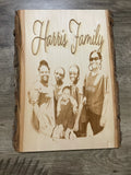 Custom Laser Engraved Wood Photograph-Wedding-Love