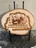 Personalized Rustic Custom Wood Photo - Round Bass Wood