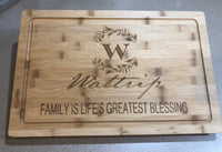 Personalized Engraved Bamboo Wood Cutting Board