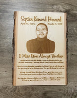 Custom Laser Engraved Wood Photograph-Wedding-Love
