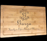 Personalized Engraved Bamboo Wood Cutting Board
