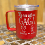 15 oz Polar Camel Coffee Mug with Slider Lid - Personalized Engraved Coffee Cup