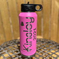 20 oz. or 32 oz. Personalized Polar Camel Water Bottle - Custom Engraved Insulated Water Bottle with leakproof lid and straw - Customized Water Bottle