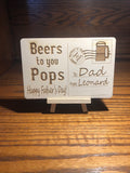 Personalized Engraved Wood Postcard- Father’s Day Gift