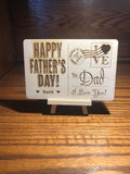 Personalized Engraved Wood Postcard- Father’s Day Gift