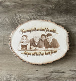 Personalized Rustic Custom Wood Photo - Round Bass Wood