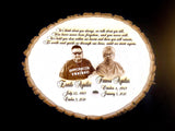 Personalized Rustic Custom Wood Photo - Round Bass Wood
