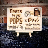 Personalized Engraved Wood Postcard- Father’s Day Gift