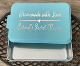 Personalized 9x13 Baking Dish - Cake Pan - Casserole Dish - Aluminum Baking Dish with Personalized Lid - multiple colors available