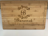 Personalized Engraved Bamboo Wood Cutting Board