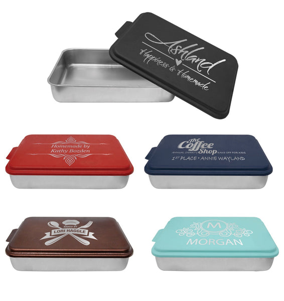 Personalized 9x13 Baking Dish - Cake Pan - Casserole Dish - Aluminum Baking Dish with Personalized Lid - multiple colors available