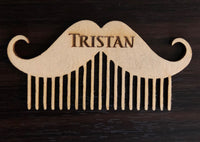 Personalized Beard Comb - Engraved Mustache Comb - moustache comb