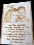 Custom Laser Engraved Wood Photograph-Wedding-Love