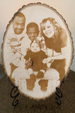 Personalized Rustic Custom Wood Photo - Round Bass Wood